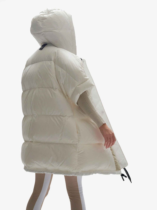 Long Down Vest - Pearl