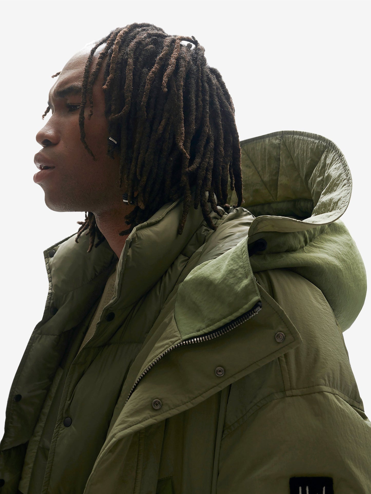 Long Down Puffer - Stone Green