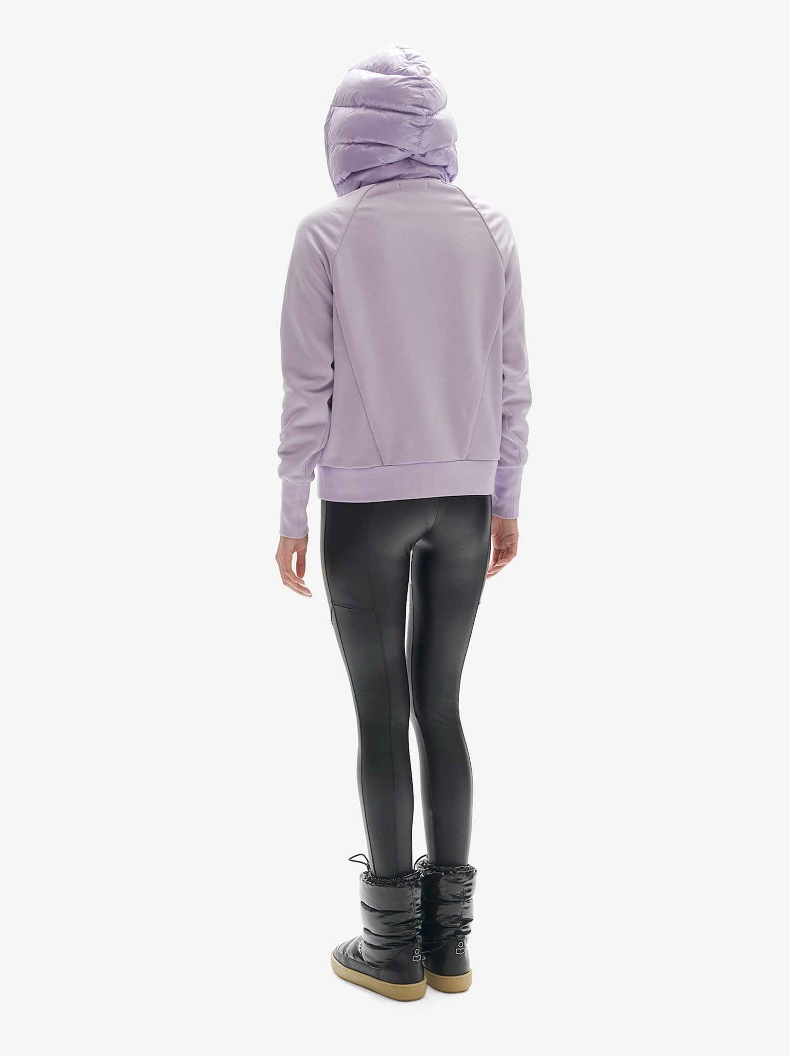 DOWN ZIP HOODIE - Lavender