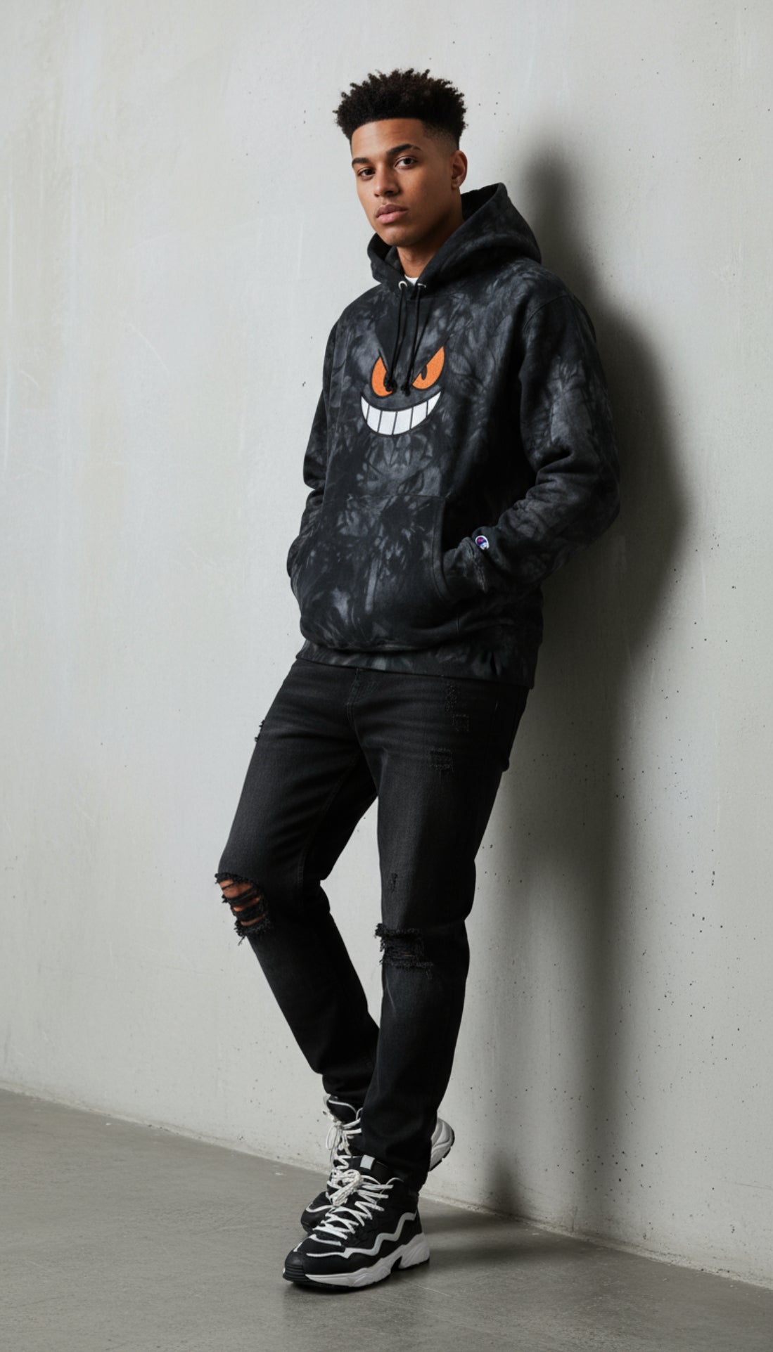 Sudadera con capucha tie-dye Demon Inside