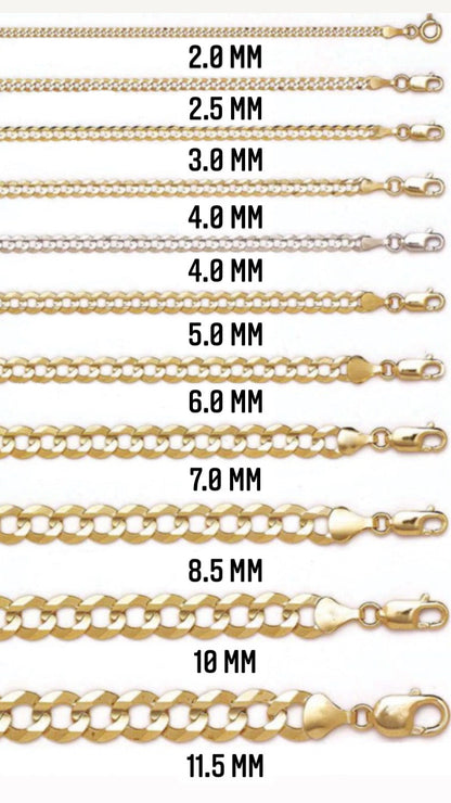 10K Gold- Moon Cut Chain