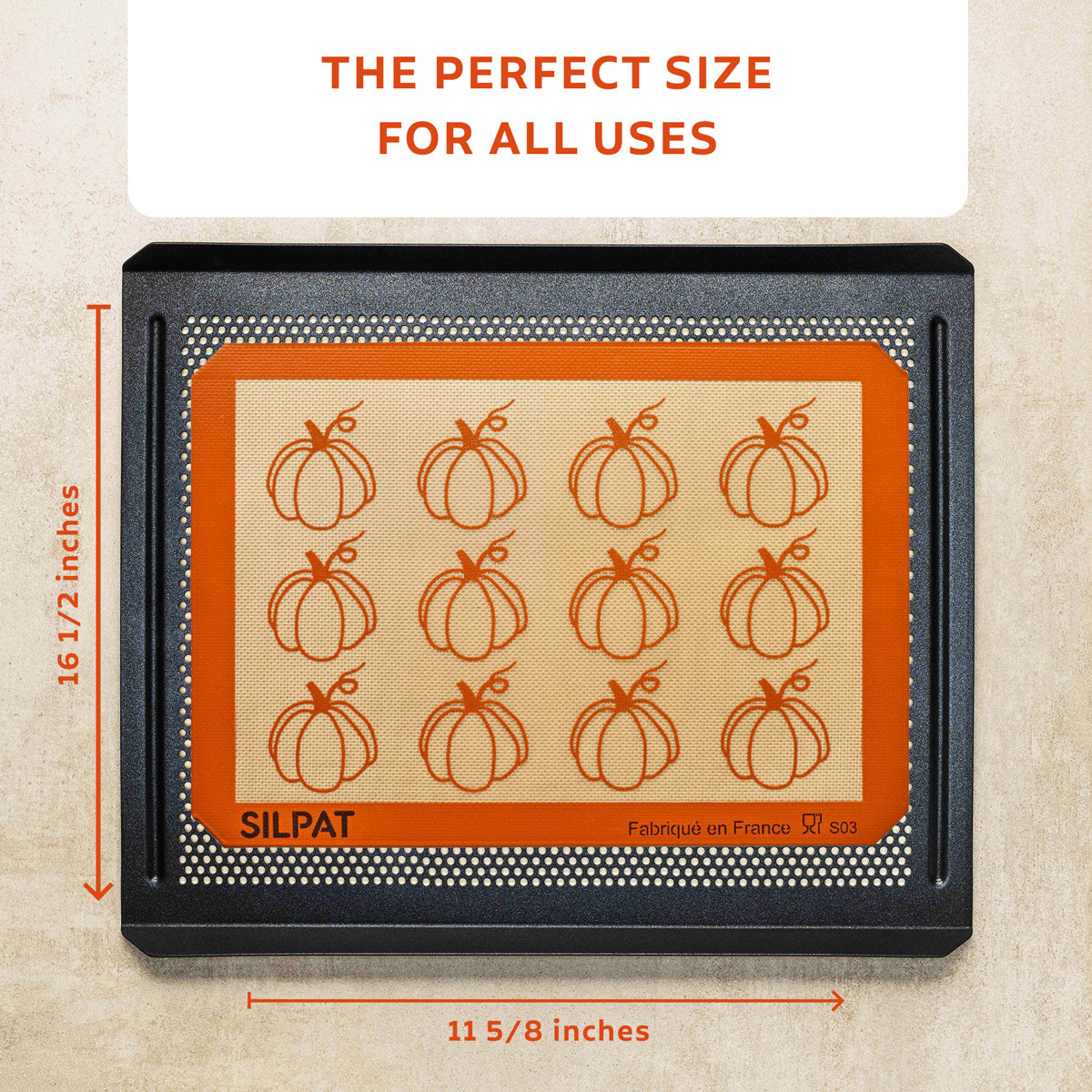 Tapete para hornear Silpat de calabaza de tamaño medio - Edición limitada 