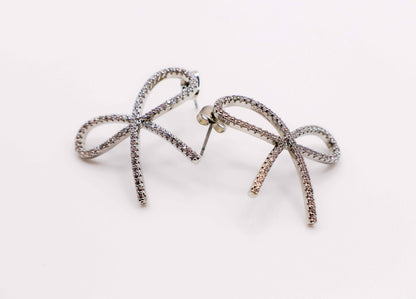 Chic Bow Tie Glamour Earrings – Gold Bow Tie Stud Jewelry