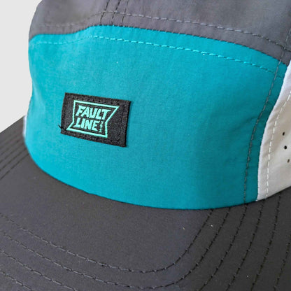 Ultralight 5-Panel Camper Hat - Graphite/Teal