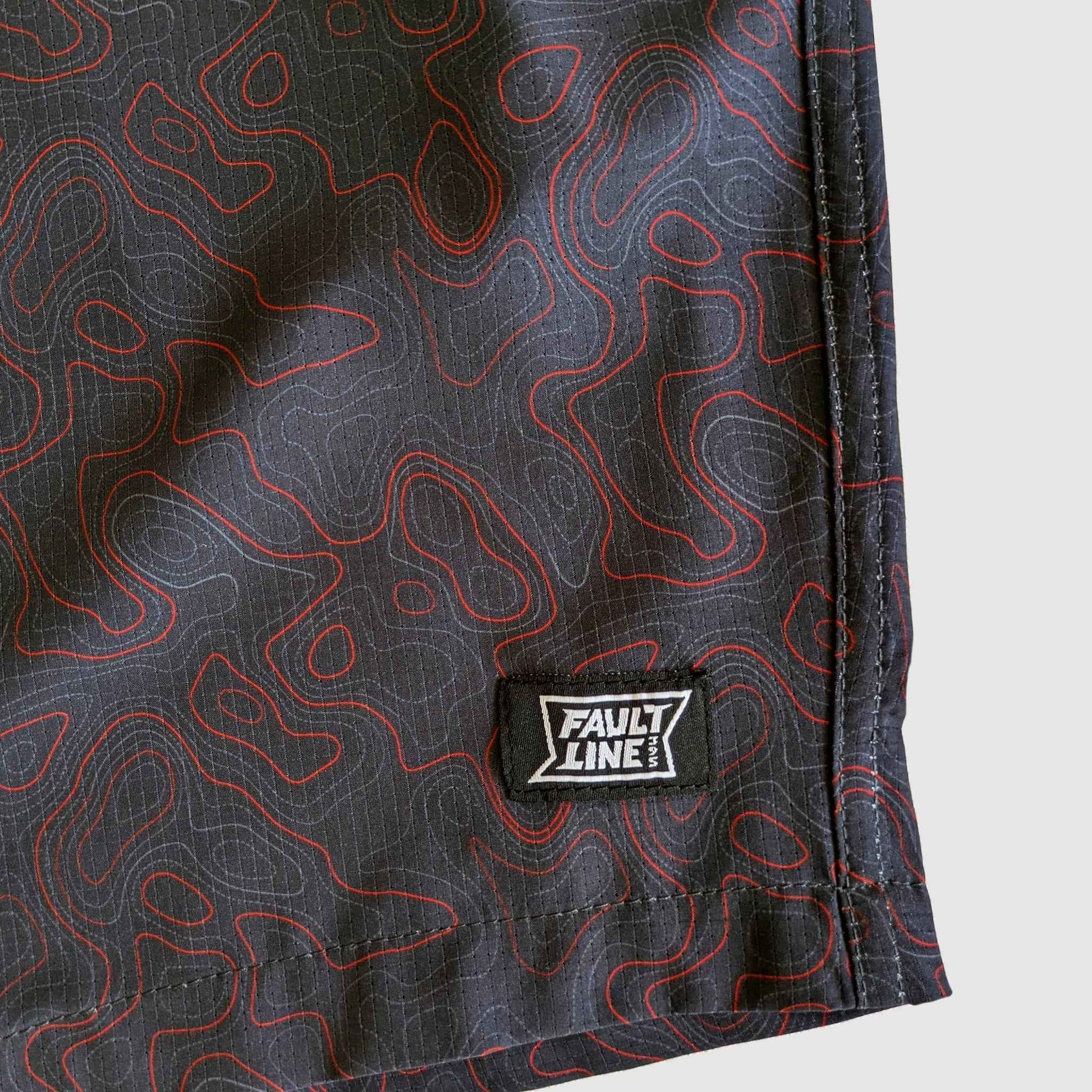 Langley Performance Stretch Short - Carbon/Topo