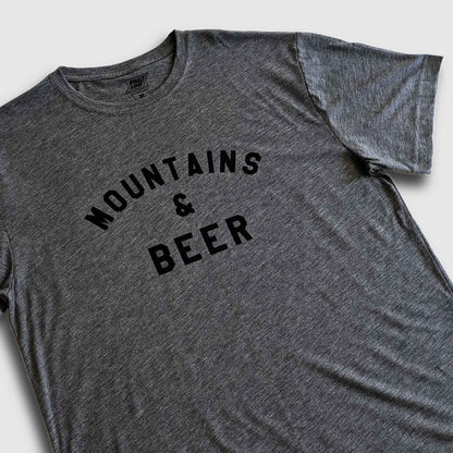 Mountains & Beer Sustainable Tee - Dark Heather Gray