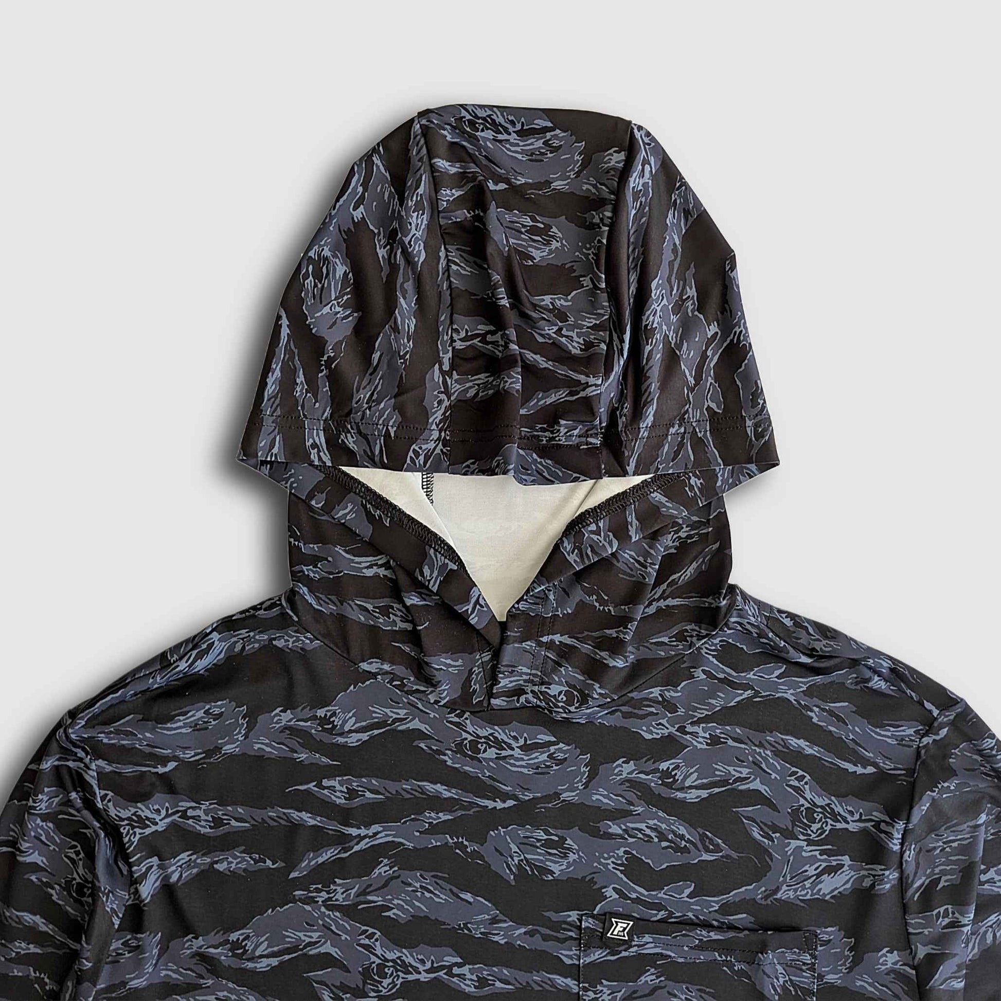Carson Sun Hoodie - Black Tiger Camo