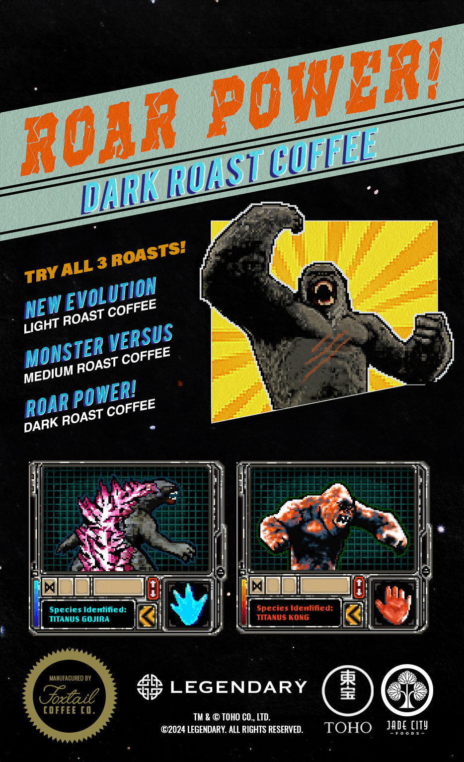 Godzilla x Kong Coffee 3-Pack