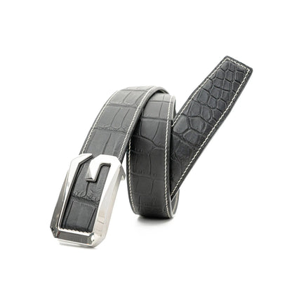 Handcrafted Alligator Leather Belts G-shaped buckle