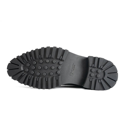 Handmade Chunky - sole Brogue Shoes Blue