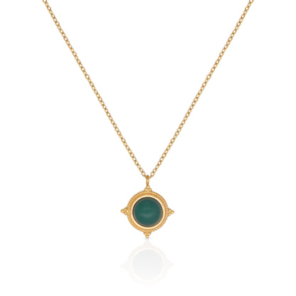 GREEN CAT EYE NECKLACE - Lolomo!