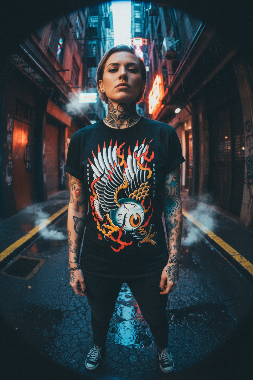 Eagle Eye Tattoo Tee | Ghost & Darkness Streetwear