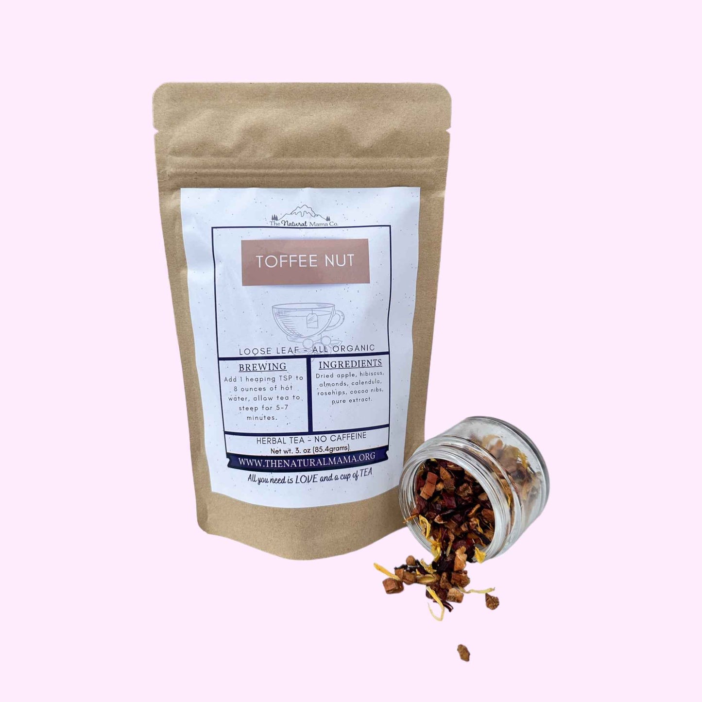 Toffee Nut Herbal Tea – Caffeine-Free Dessert-Inspired Blend