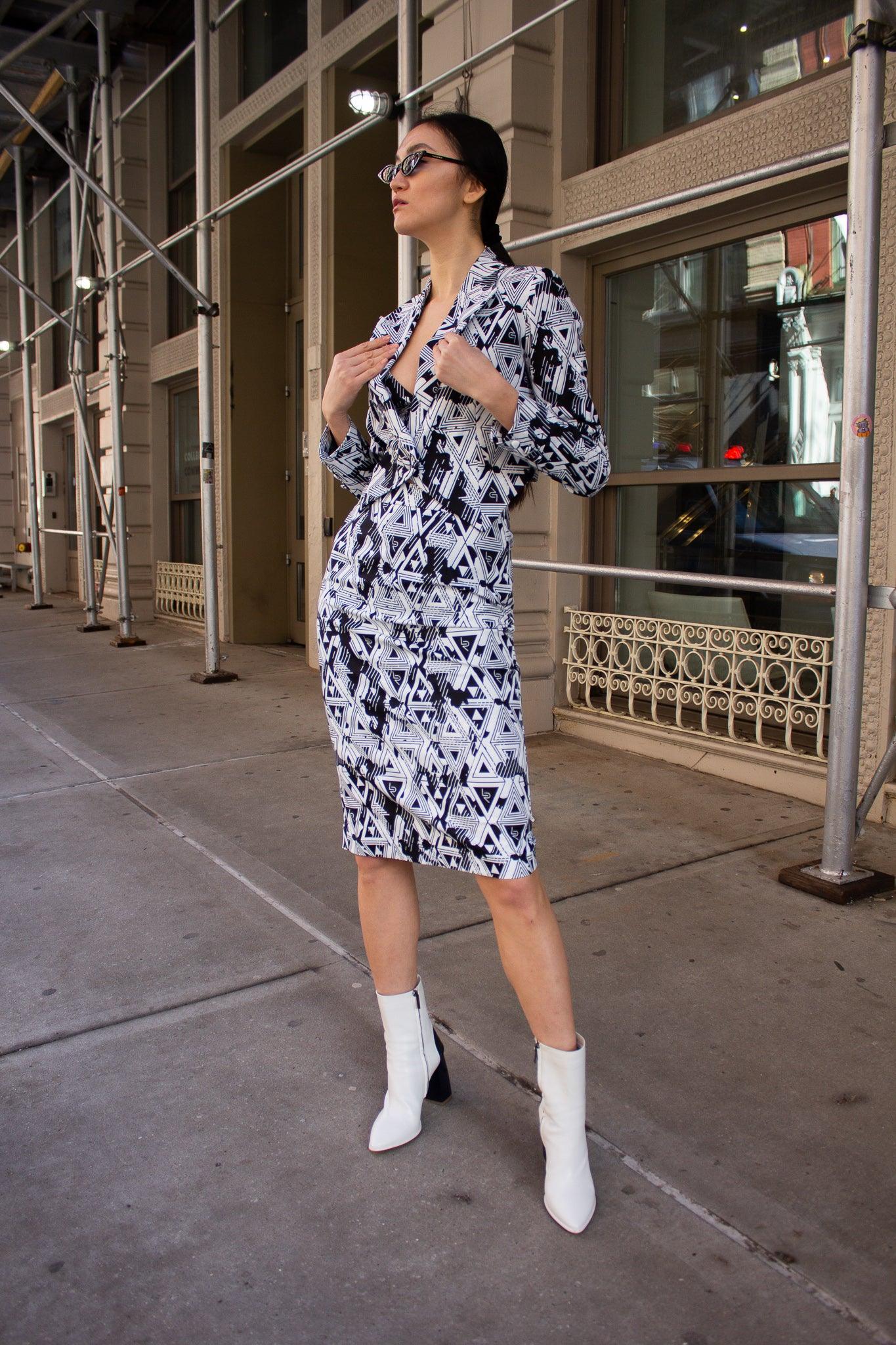 Falda tubo geométrica Amour: falda ajustada y elegante para mujer