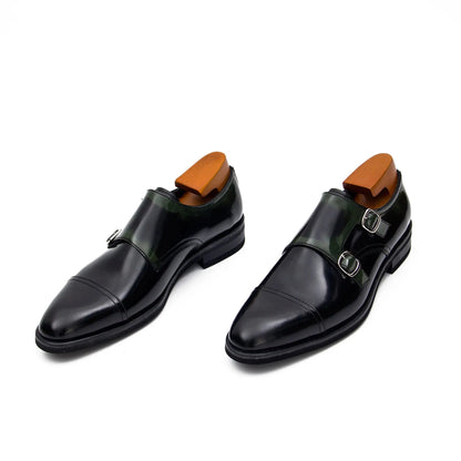 Goodyear Premium Double Monk Strap Shoes Green