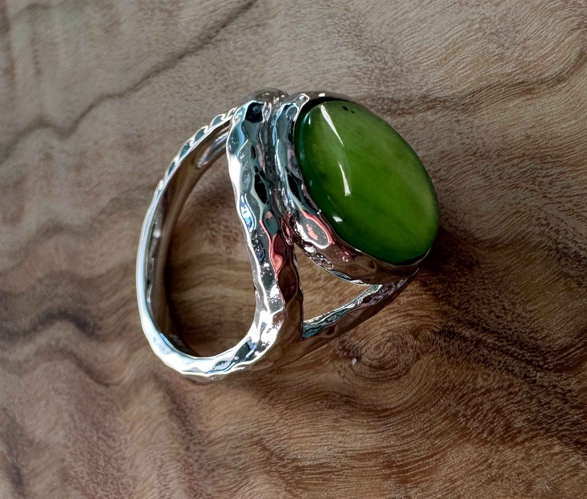 Canadian Jade and Silver Ring (sizes 6-9)