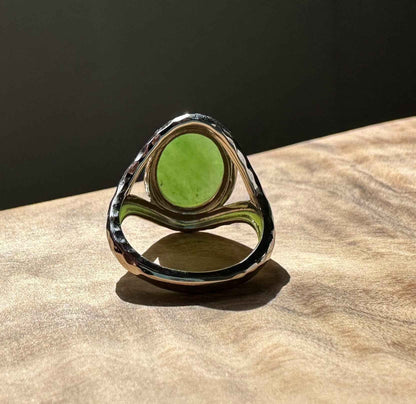 Canadian Jade and Silver Ring (sizes 6-9)