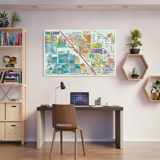 Kyle Canyon Map, Las Vegas, NV - POSTER PRINTS
