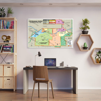 Las Virgenes Unified School District Map, Los Angeles County, CA - POSTER PRINTS
