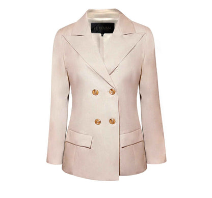 Louise Double-Breasted Wool Blazer – Women’s Classic Style