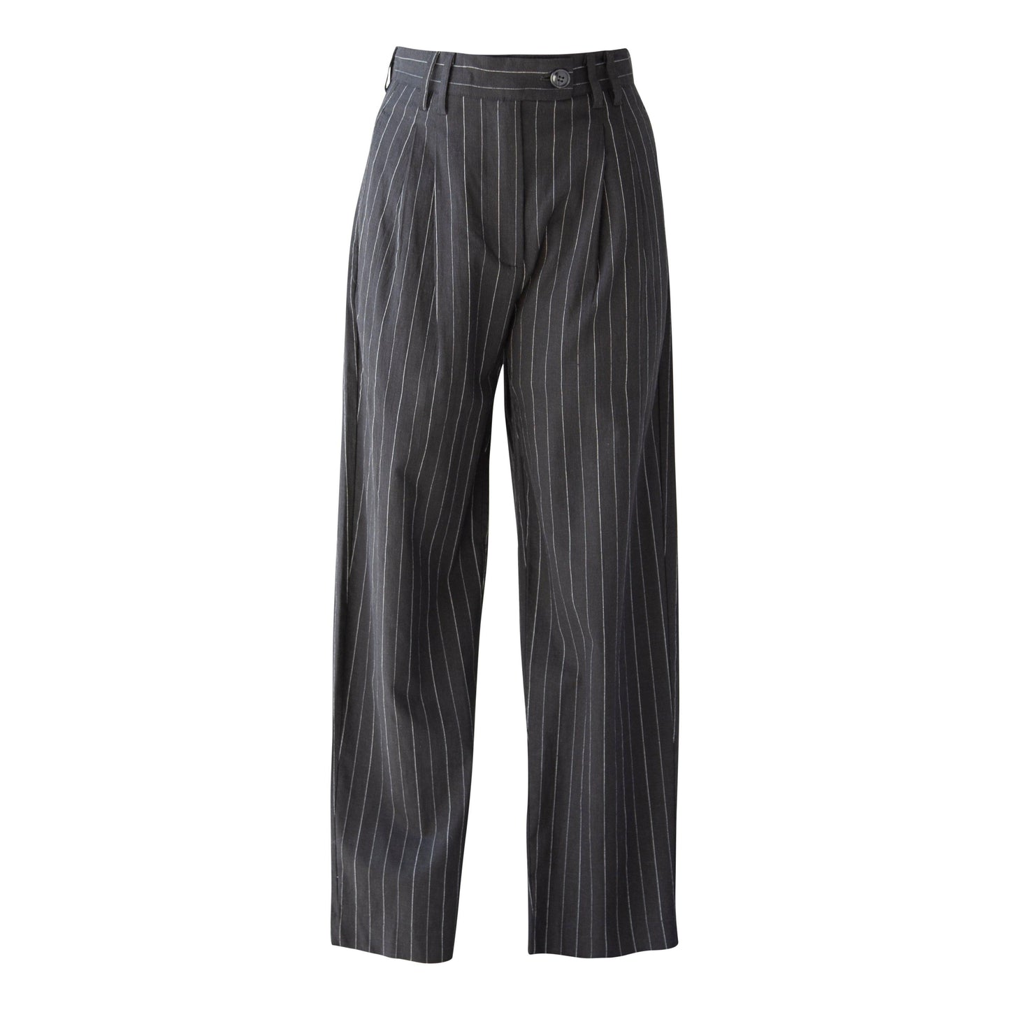 Black Pinstripes Suit Pants – Women’s Tailored Office Trousers