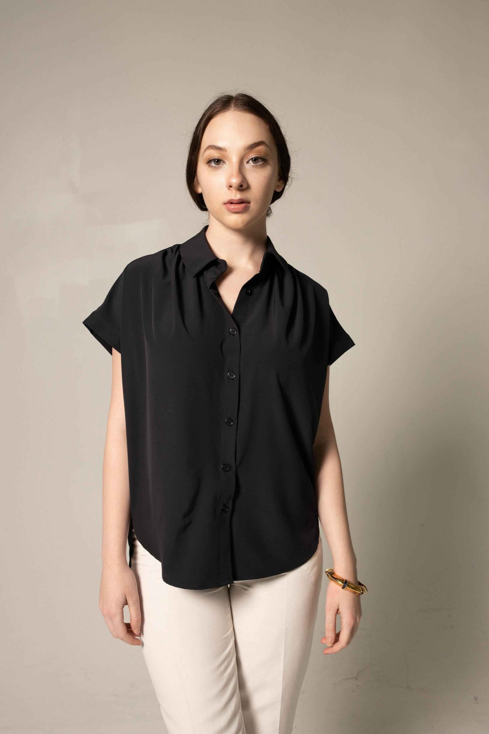 Classic Black Blouse – Elegant Women’s Top