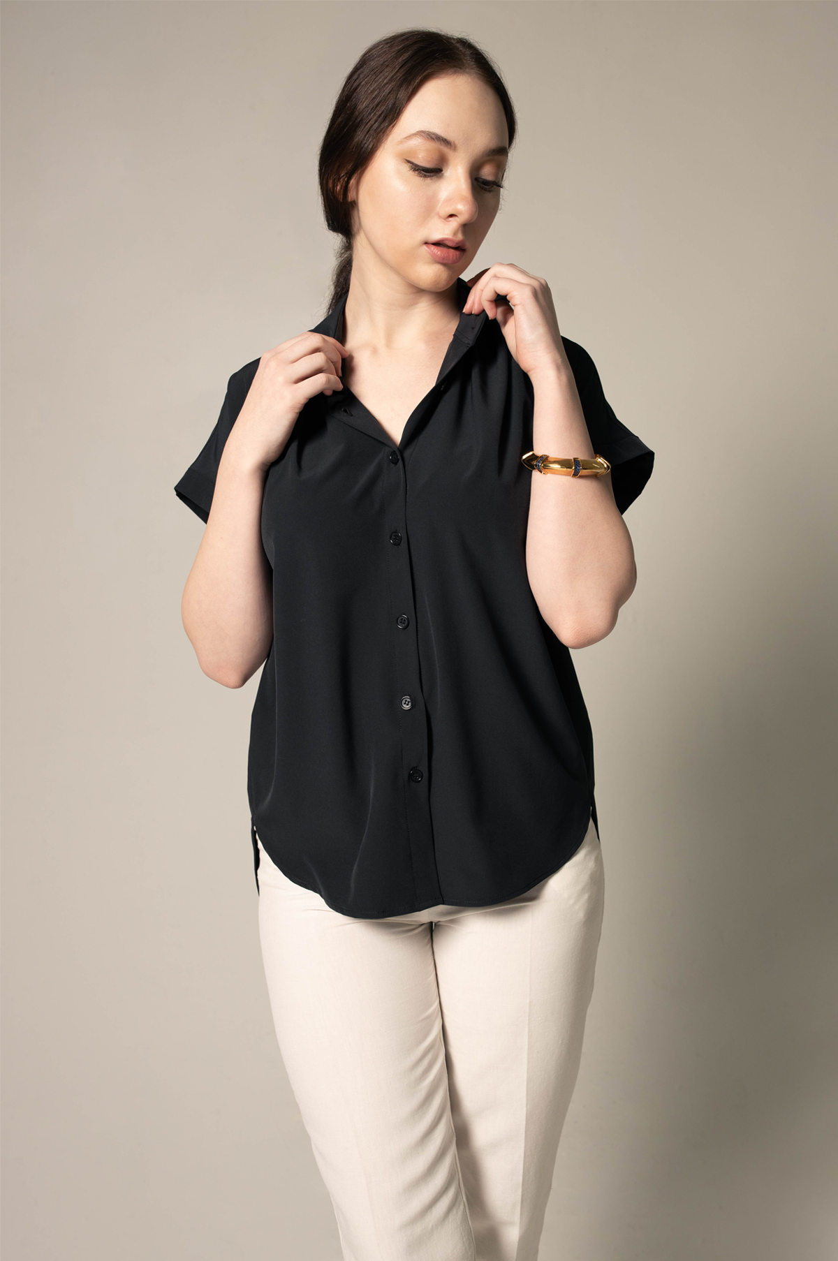 Classic Black Blouse – Elegant Women’s Top - Lolomo!