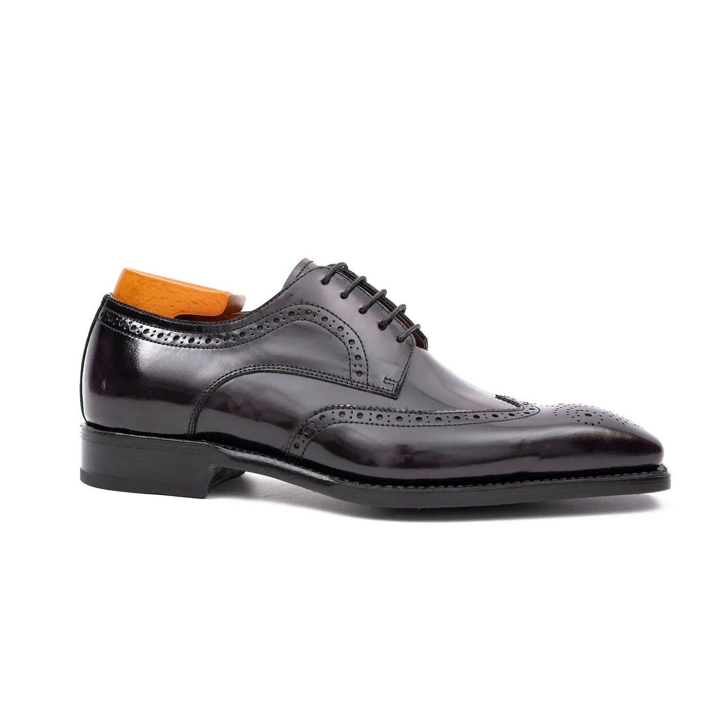 Patent leather goodyear welt dress shoes Purple