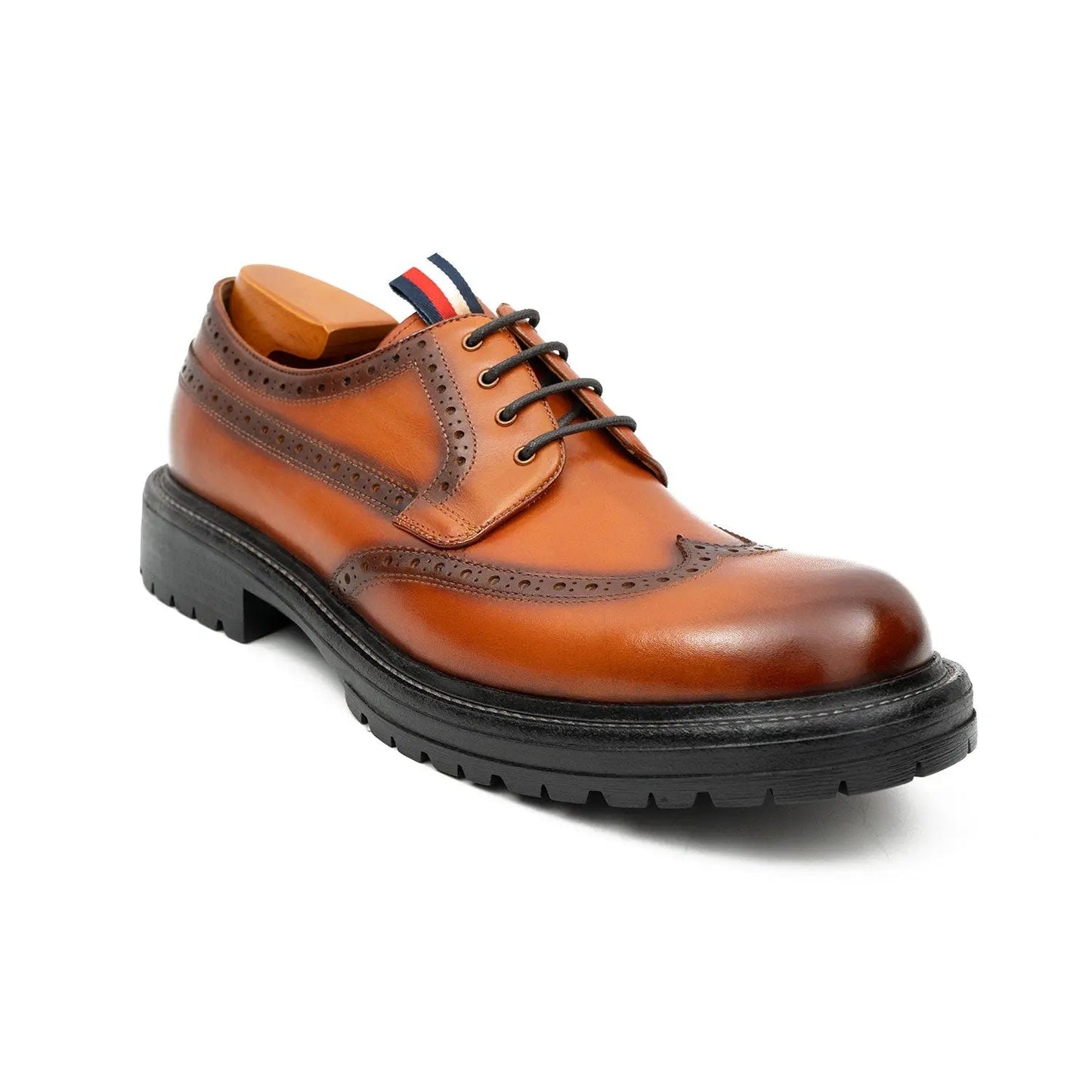 Premium Men's Classic Derby Brogue Shoes Brwon
