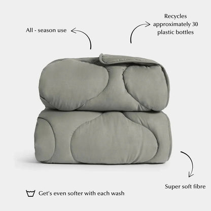 Quilted Snuggle Blanket in Grey