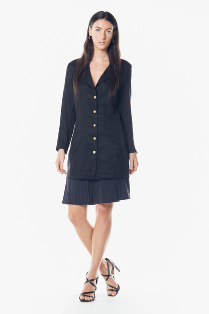 Grace Long Blazer Dress in Black – Women’s Tailored Blazer Dress - Lolomo!