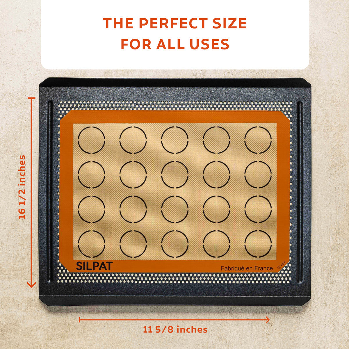 Esterilla para hornear macarrones Silpat 