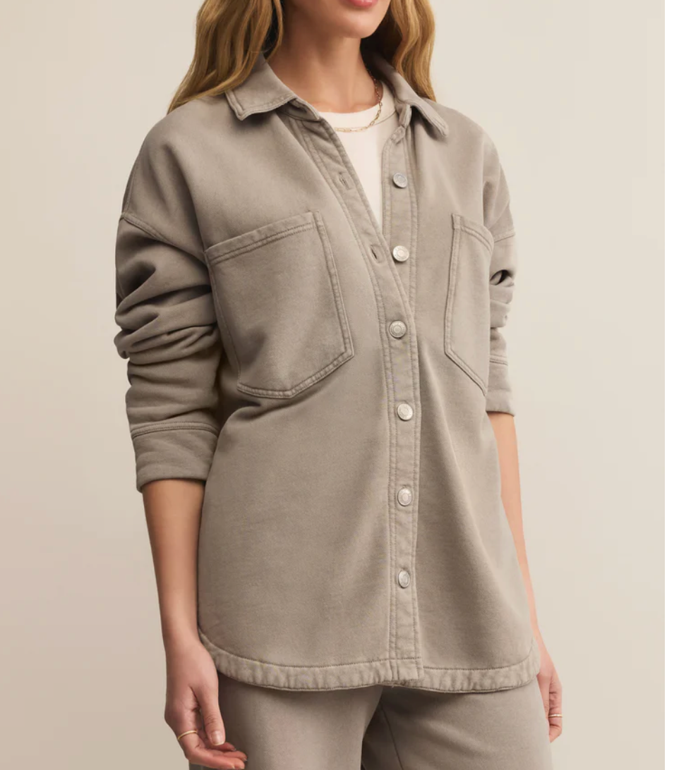 Z SUPPLY ALL DAY KNIT JACKET HUNTER GREEN