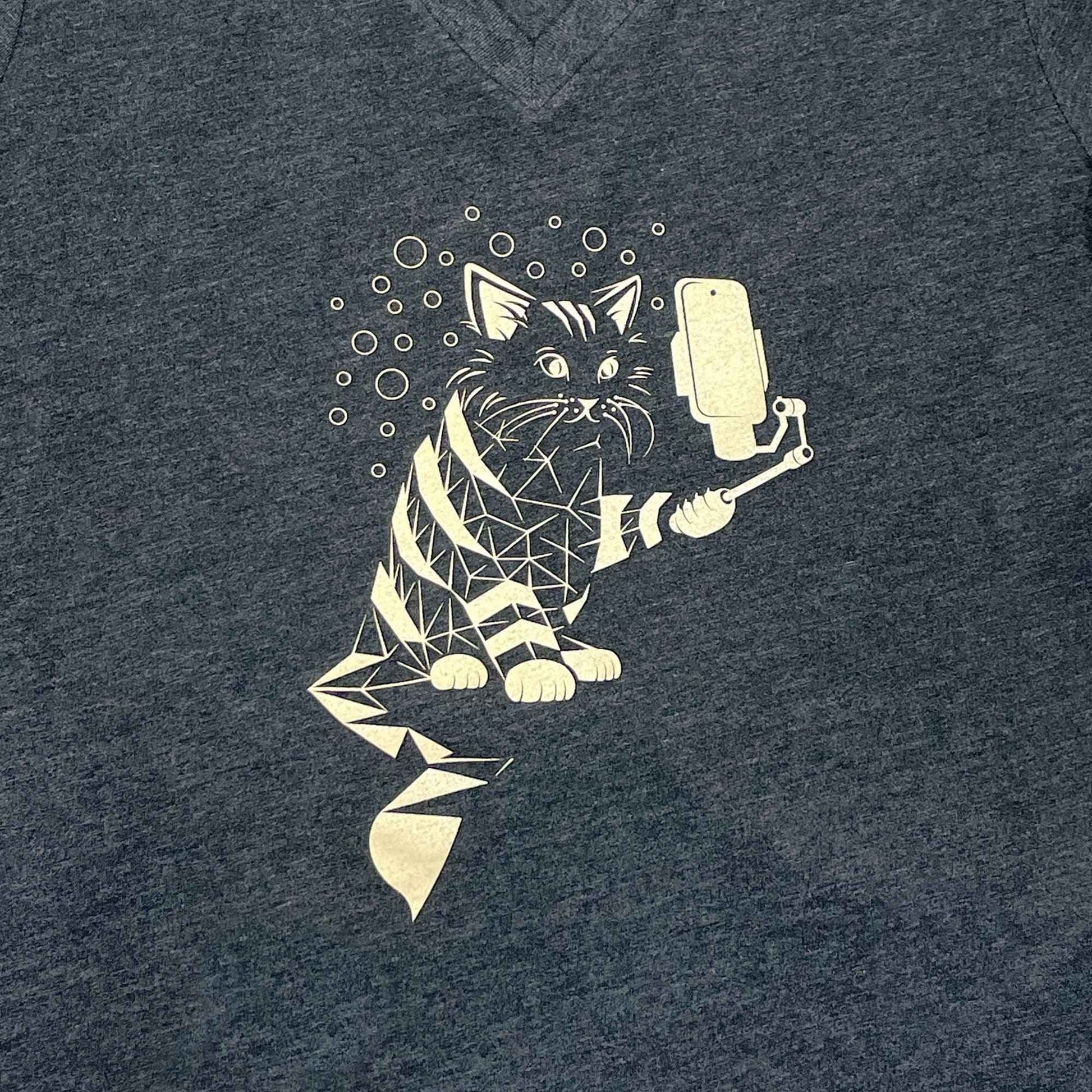 Snap Cat Womens V-neck T-shirt