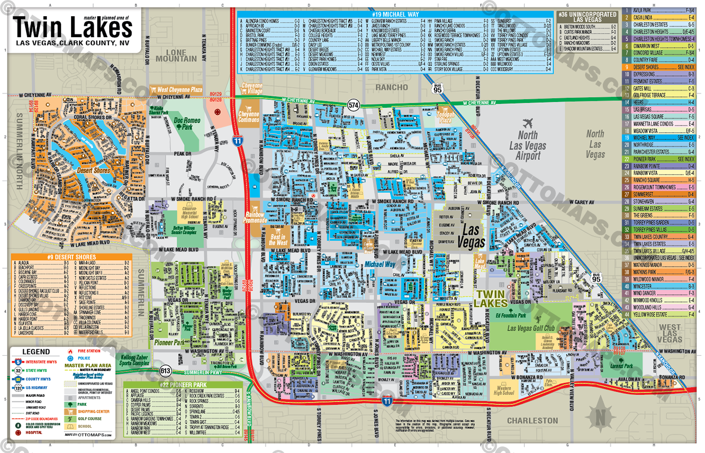 Twin Lakes, Las Vegas, NV - POSTER PRINTS