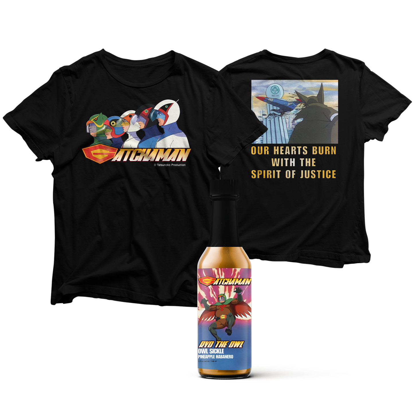 Gatchaman Tee Hot Sauce Combo