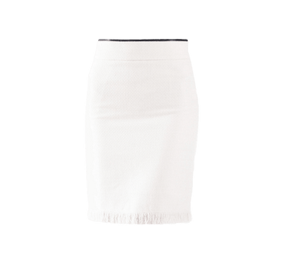 Luxe White Mini Tweed Skirt – Women’s Chic Mini Skirt