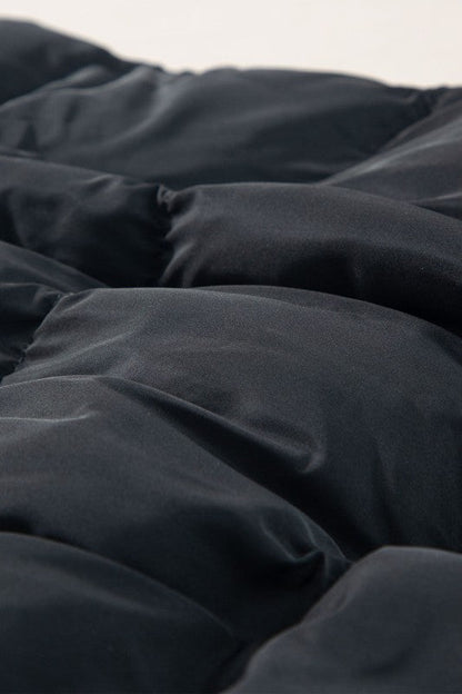 Solid Zip-Up Pocketed Puffer Vest