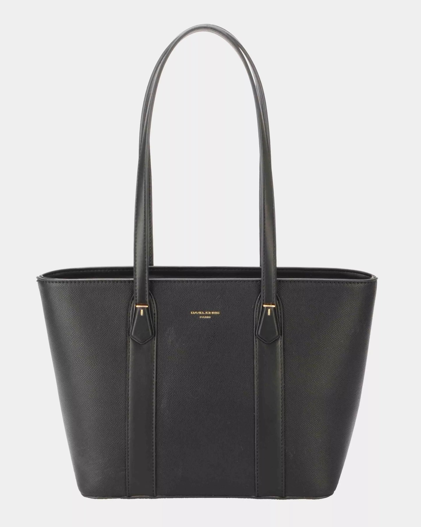 David Jones Leather Tote Bag with Gold Hardware