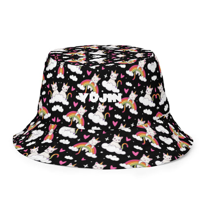 Black and White Reversible Bucket Hat
