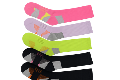 Athletic Long Socks 6 Pair Sizes 9-11 Gel Cushion, Compression 5-10 Women's