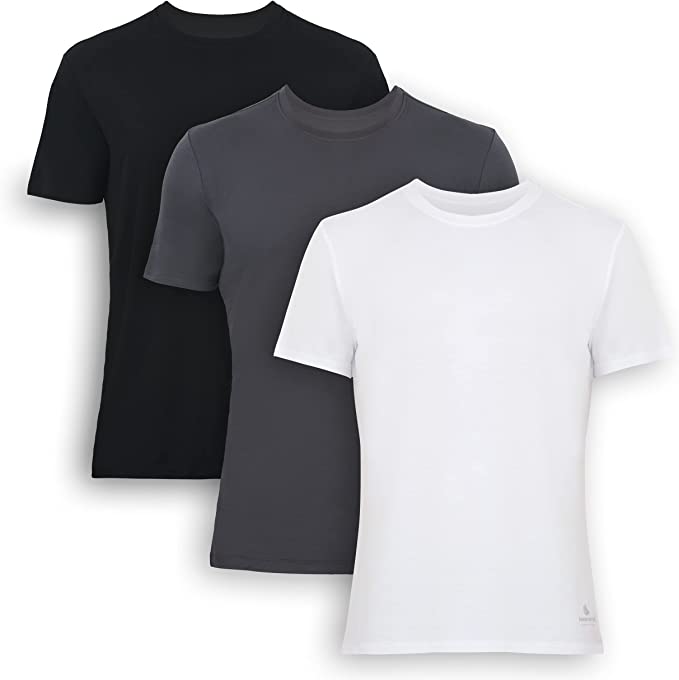 Men's Bamboo Crew Neck Undershirts (3-Pack) - Lolomo!