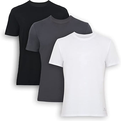 Men's Bamboo Crew Neck Undershirts (3-Pack) - Lolomo!