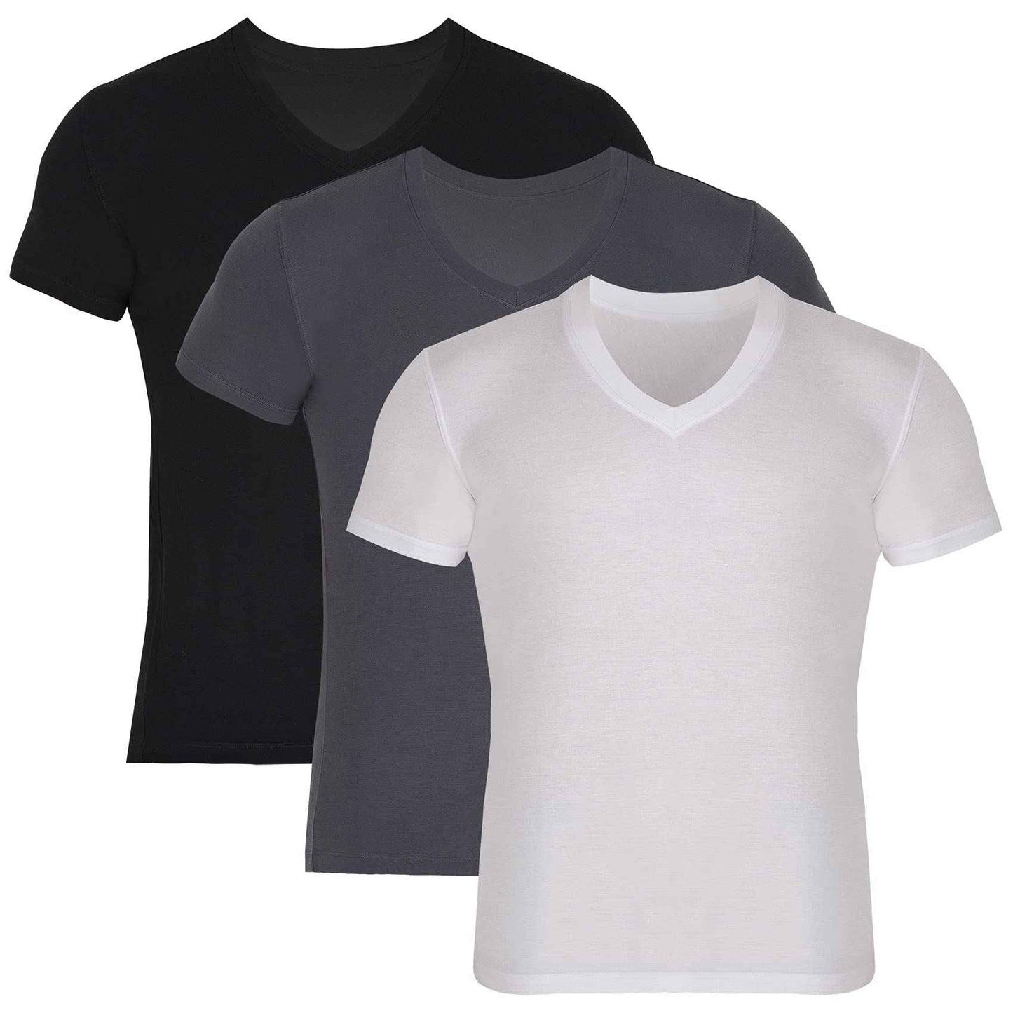 Men's Bamboo V-Neck Undershirt (3 Pack)