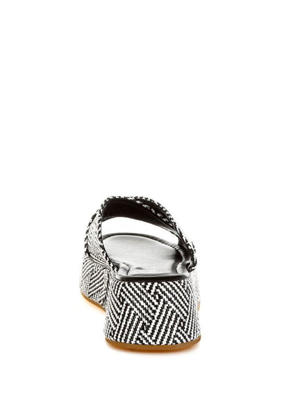 Modura Raffia Flatform Slip Ons