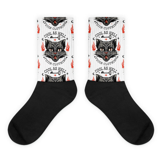 Cool As Hell Cat Socks
