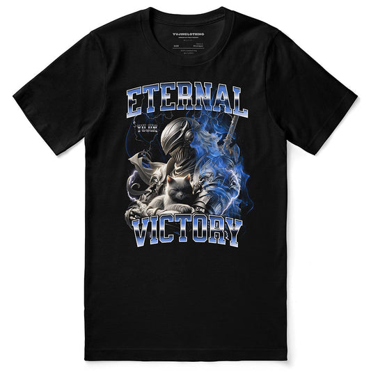 Camiseta del gato de la victoria eterna