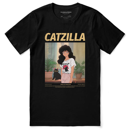 Camiseta de Catzilla y niña