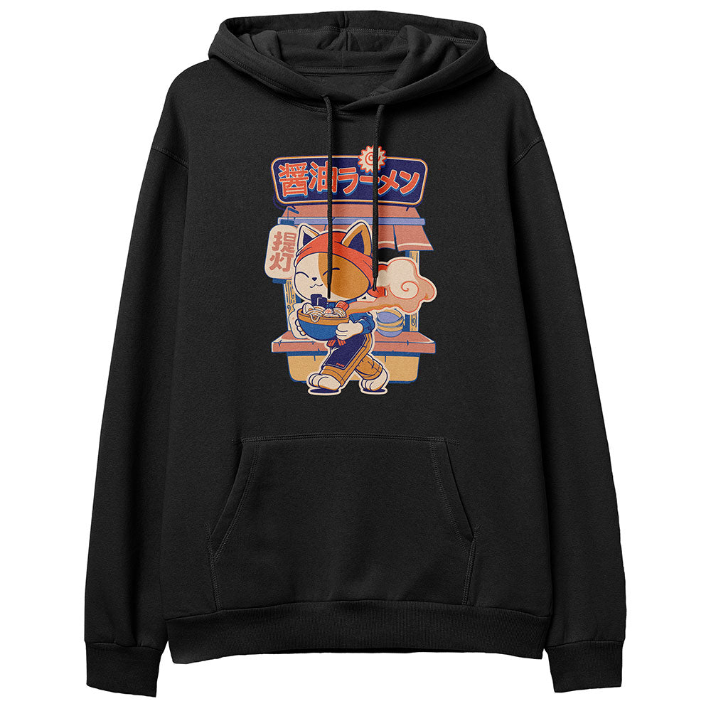 Sudadera con capucha de gato ramen