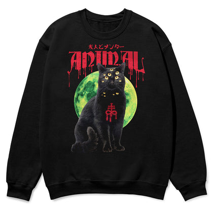 Sudadera con estampado animal oscuro